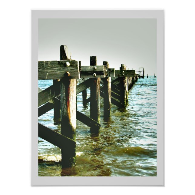 Mississippi Coast Pier Landscape Color Photo (Front)