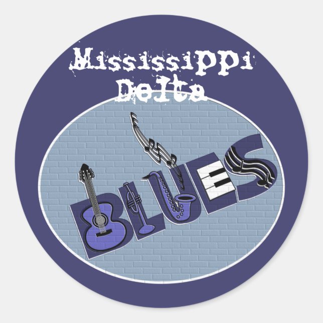 Mississippi Delta Blues Sticker (Front)