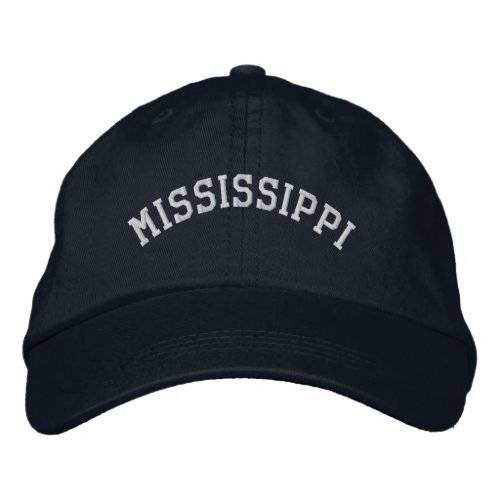 Mississippi Embroidered Basic Cap Navy