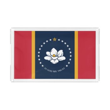 Mississippi Flag 2020 New Acrylic Tray by YLGraphics at Zazzle