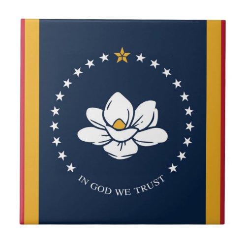 Mississippi Flag 2020 New Ceramic Tile