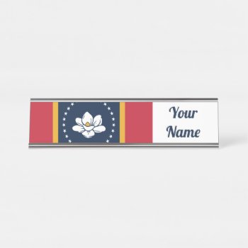 Mississippi Flag 2020 New Desk Name Plate by YLGraphics at Zazzle
