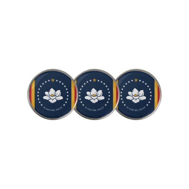 Mississippi Flag 2020 New Golf Ball Marker (3 Up)