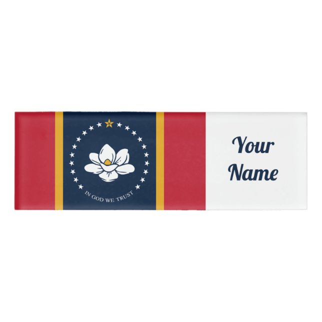 Mississippi Flag 2020 New Name Tag (Front)