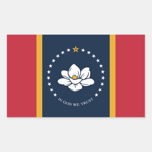 Mississippi Flag 2020 New Rectangular Sticker