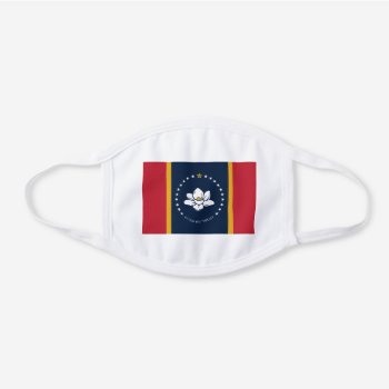 Mississippi Flag 2020 New White Cotton Face Mask by YLGraphics at Zazzle