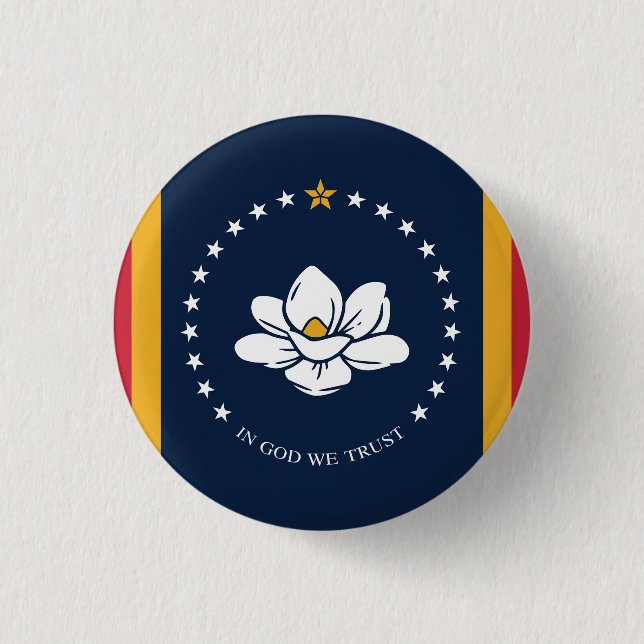 Mississippi Flag  Button (Front)