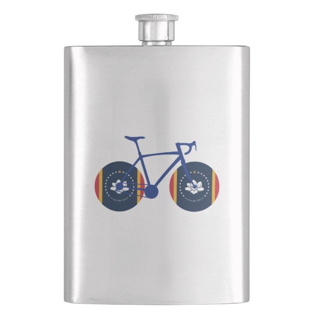 Mississippi Flag Cycling Flask (Front)