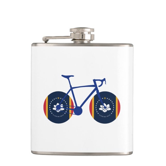 Mississippi Flag Cycling Flask (Front)