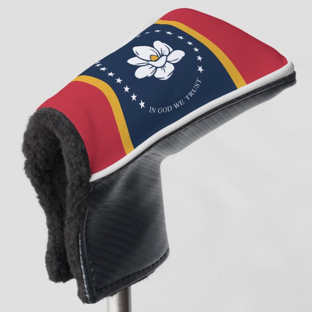 Mississippi flag golf head cover (3/4 Front)