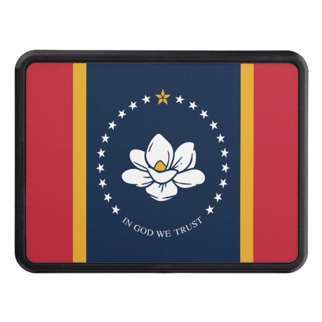 Mississippi flag hitch cover (Front)