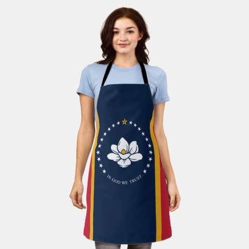 Mississippi Flag _ New Magnolia Flag Apron