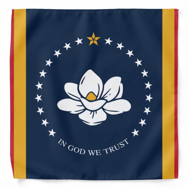 Mississippi Flag - New Magnolia Flag Bandana (Front)