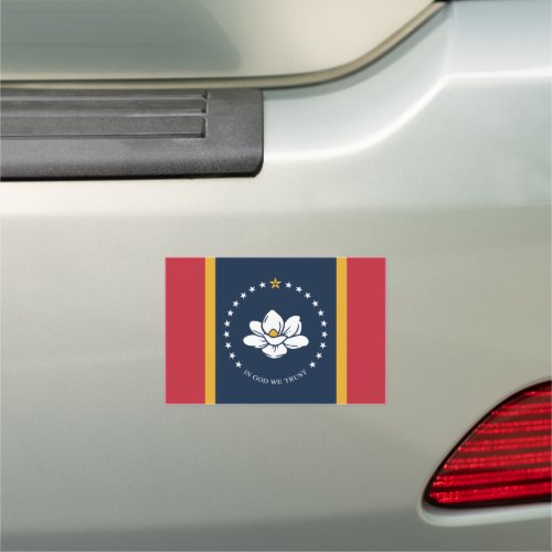 Mississippi Flag _ New Magnolia Flag Car Magnet