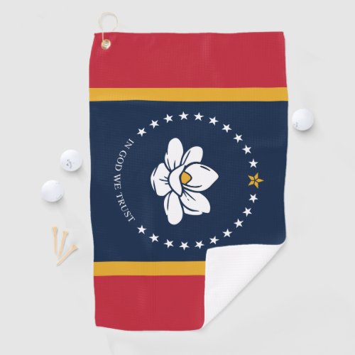 Mississippi Flag _ New Magnolia Flag Golf Towel