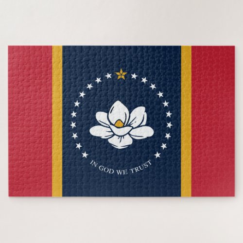 Mississippi Flag _ New Magnolia Flag Jigsaw Puzzle