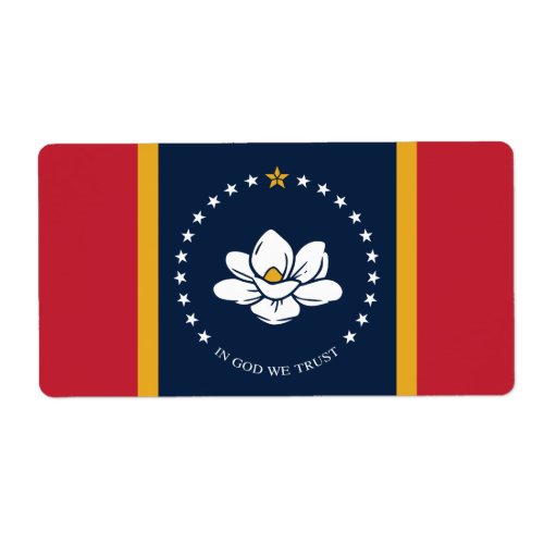 Mississippi Flag _ New Magnolia Flag Label