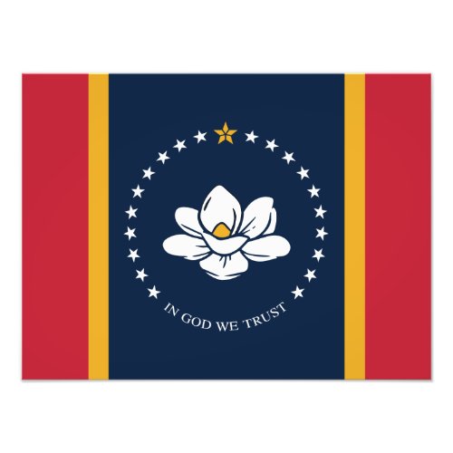Mississippi Flag _ New Magnolia Flag Photo Print