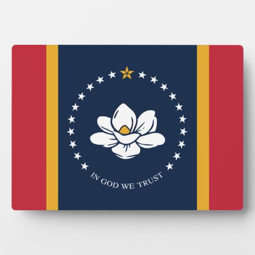 Mississippi Flag _ New Magnolia Flag Plaque