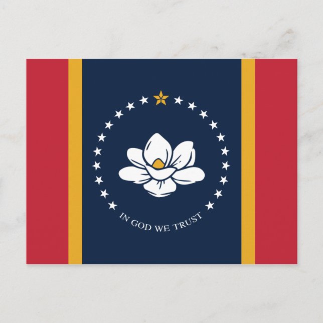 Mississippi Flag - New Magnolia Flag Postcard (Front)