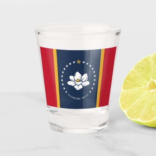 Mississippi Flag _ New Magnolia Flag Shot Glass