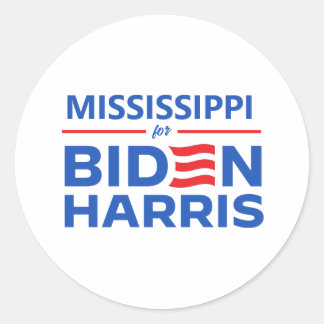 Mississippi for Biden Harris Classic Round Sticker
