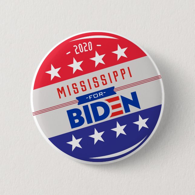 MISSISSIPPI for Joe Biden for President 2020 Button (Front)