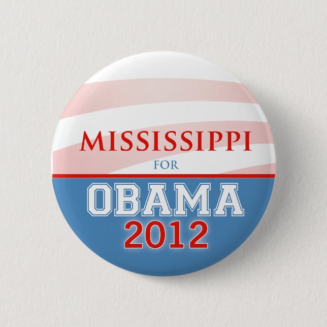 MISSISSIPPI for Obama 2012 Button (Front)