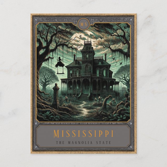 Mississippi | Gothic Art Postcard (Front)