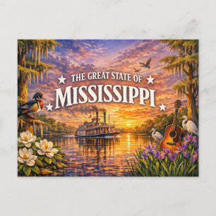 Mississippi Greetings Postcard 