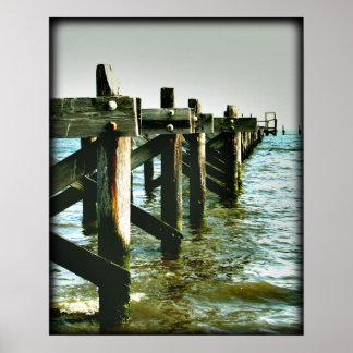 Mississippi Gulf Coast Fishing Pier Photo Poster