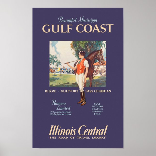 Mississippi Gulf Coast Travel Poster (Front)