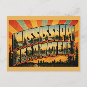 Mississippi Headwaters Minnesota Glacial Lake Pine Postcard