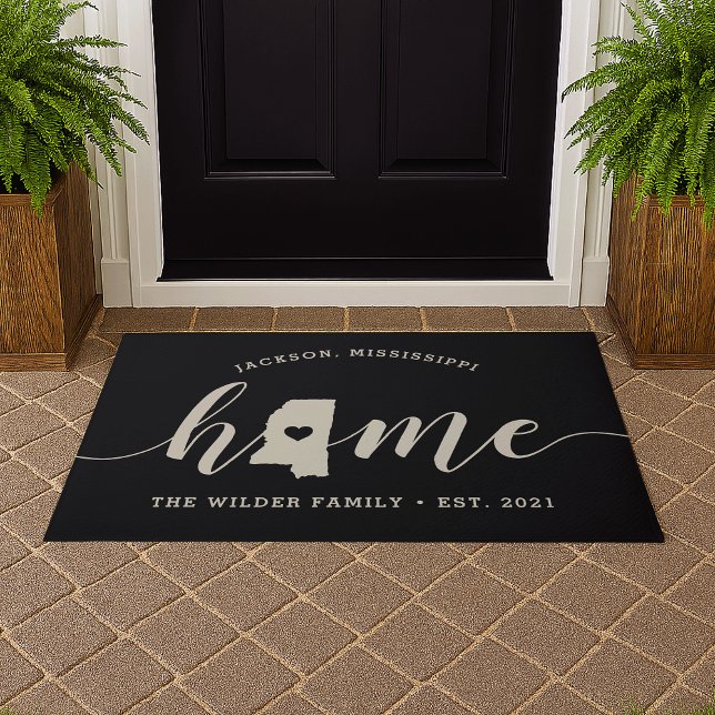 Mississippi Home State Personalized Doormat (Creator Uploaded)