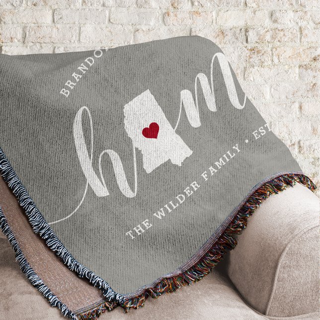 Mississippi Home State Personalized Throw Blanket (Creator Uploaded)