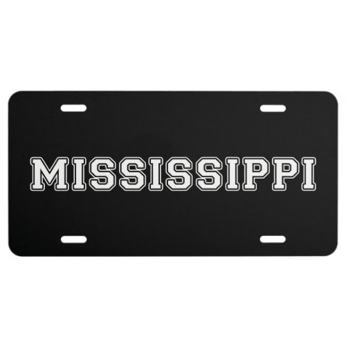 Mississippi License Plate
