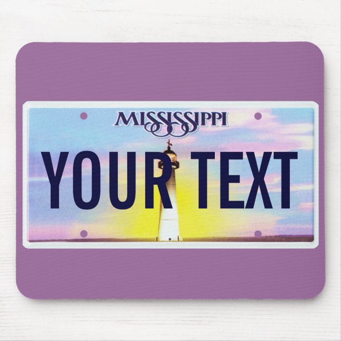 Mississippi license plate mouse pad