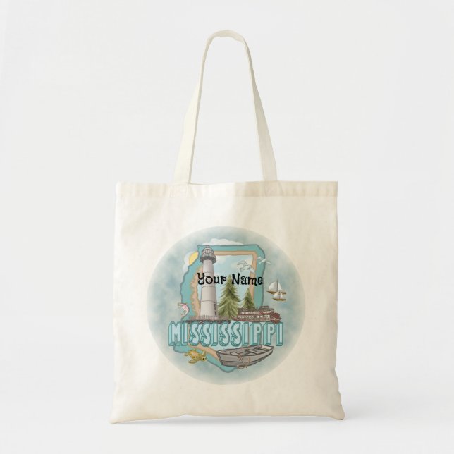 Mississippi Lighthouse tote bag (Front)