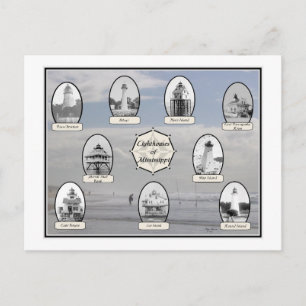 Mississippi Lighthouses-Beach scene Postcard