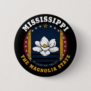 MISSISSIPPI MAGNOLIA STATE FLAG BUTTON
