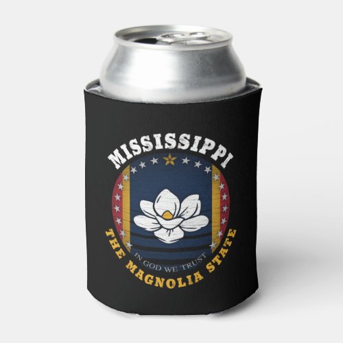 MISSISSIPPI MAGNOLIA STATE FLAG  CAN COOLER