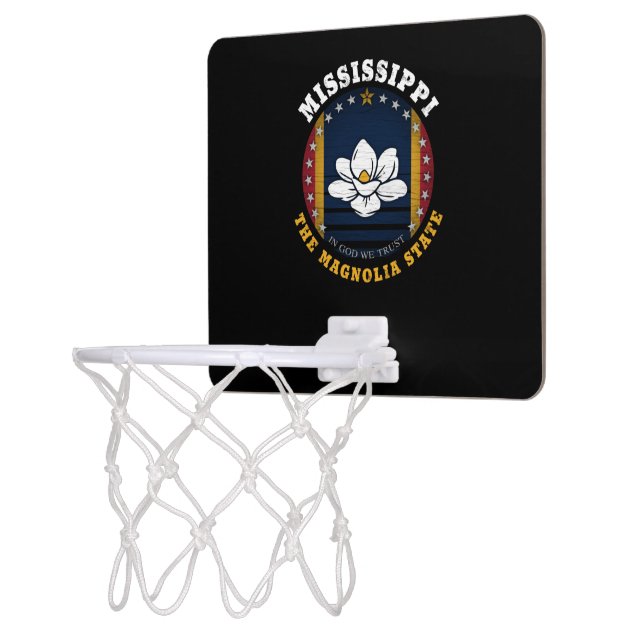MISSISSIPPI MAGNOLIA STATE FLAG MINI BASKETBALL HOOP (Left)
