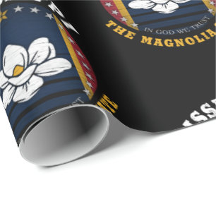 MISSISSIPPI MAGNOLIA STATE FLAG WRAPPING PAPER