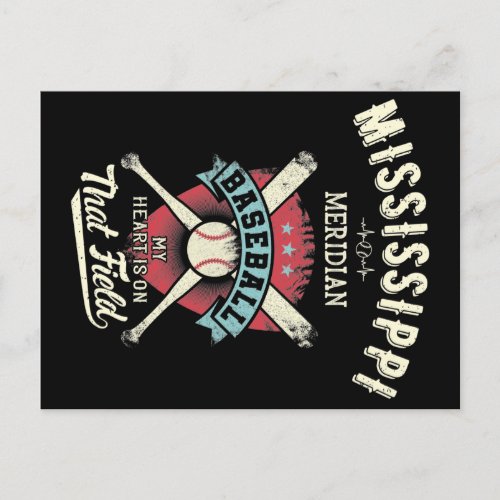 Mississippi Meridian Baseball Postcard