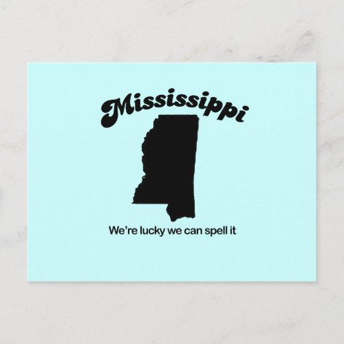 Mississippi Motto _ Spell it Postcard