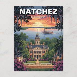 Mississippi Natchez Travel Postcard