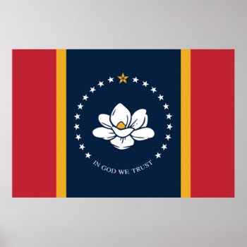 Mississippi New Flag Uses United States America Ma Poster by tony4urban at Zazzle