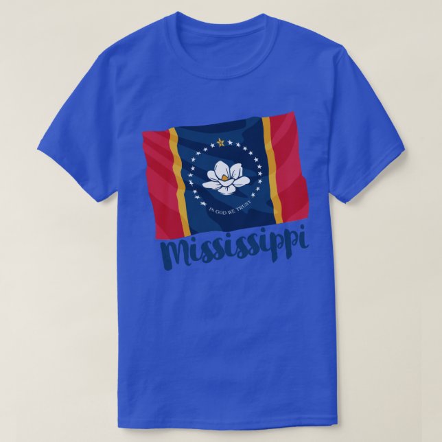 Mississippi New Magnolia State Flag  T-Shirt (Design Front)