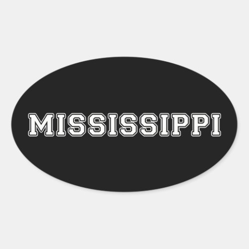 Mississippi Oval Sticker