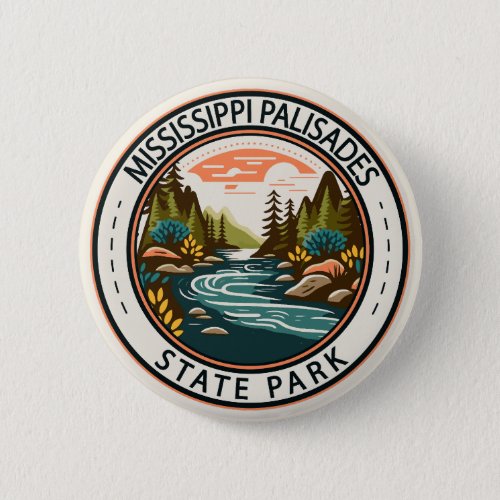 Mississippi Palisades State Park Illinois Badge Button